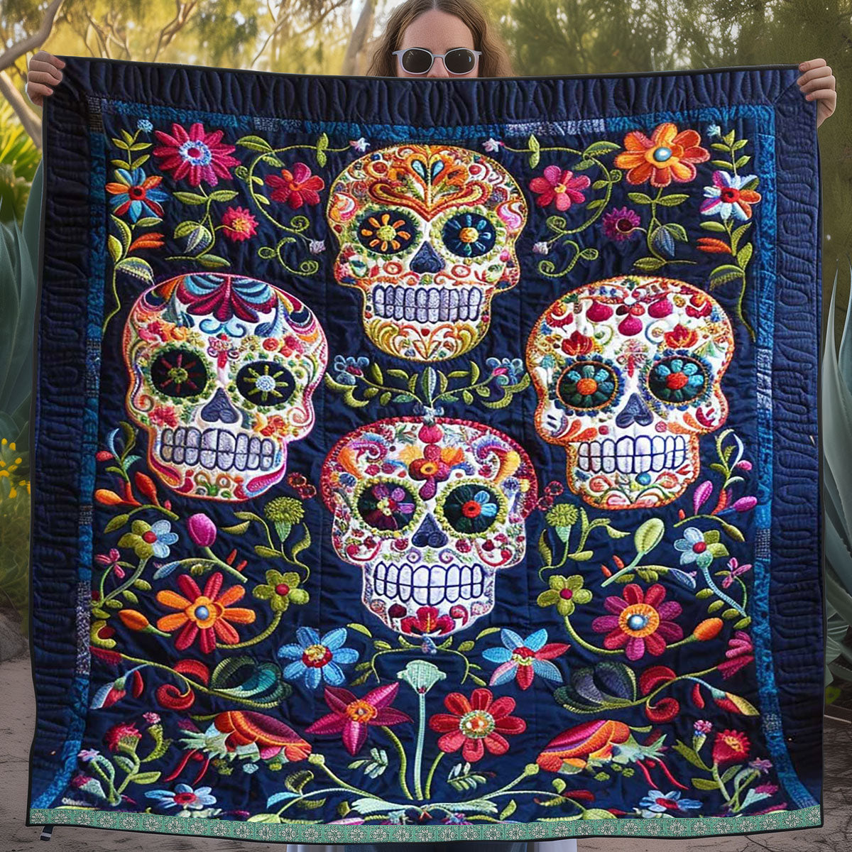 Sugar Skulls WJ1109024CL Quilt
