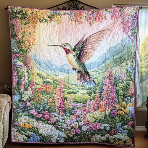 Hummingbird Purple Light  WU0611026CL Quilt