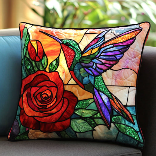Hummingbird Roses WT0703032CL Quilt Pillow Case