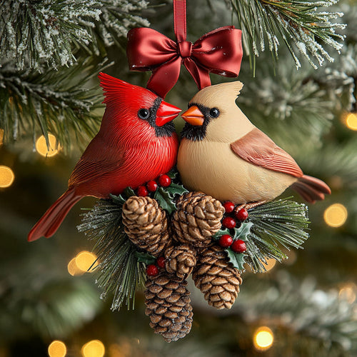 Snow Kiss Cardinal WN2110087CL Christmas Ornament