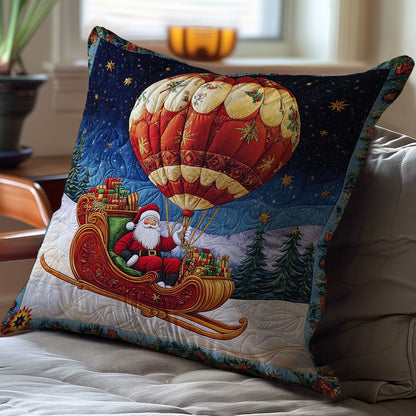 Santa Hot Air Balloon WY0212079CL Quilt Pillow Case