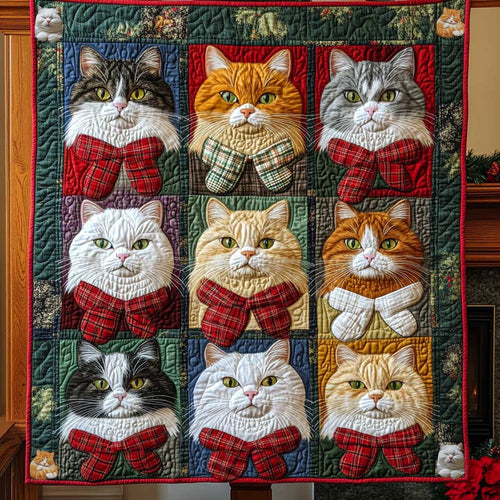 Adorable Christmas Cat WP0110001CL Quilt