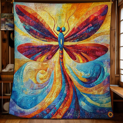 Colorful Abstract Dragonfly WY2011050CL Quilt