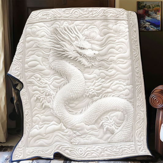 White Asian Dragon WY0901066CL Quilt