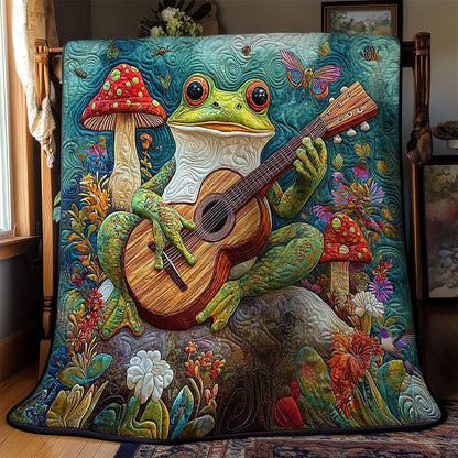 Frog Playing Guitar WY2311028CL Quilt