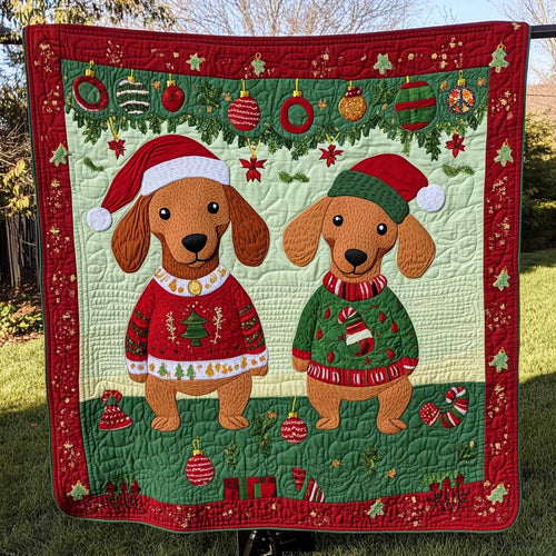 Christmas Sweater Dachshund WP0310032CL Quilt