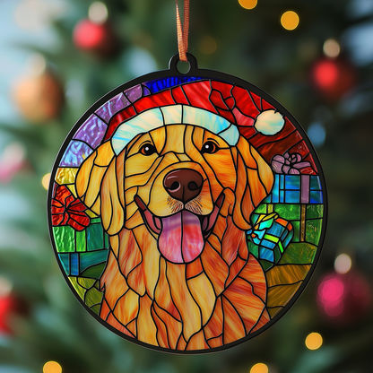 Golden Retriever WU2709002CL Stained Glass Suncatcher