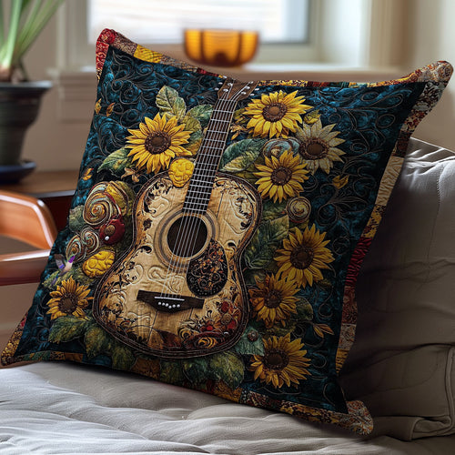 Sunflower Guitar WY2212062CL Quilt Pillow Case