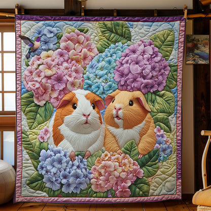 Guinea Pig And Hydrangea WY2412073CL Quilt