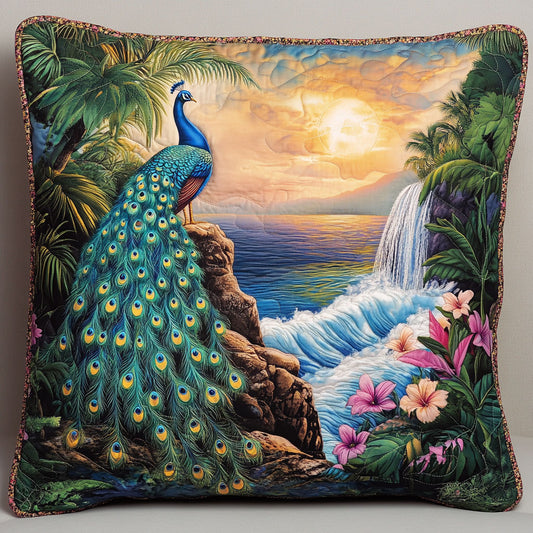 Peacock Flowers WT0703054CL Quilt Pillow Case