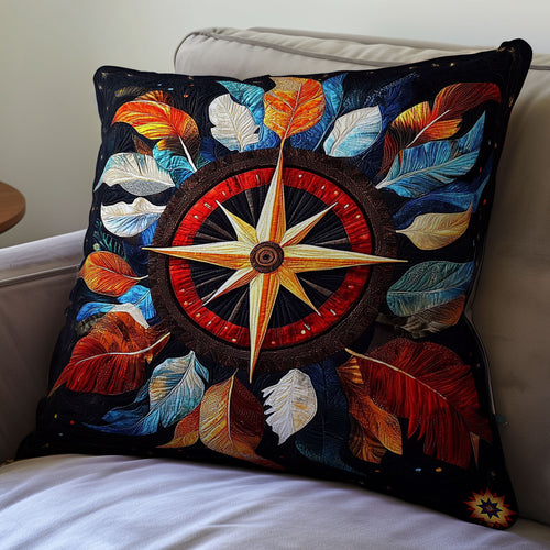 Compass Feather WY0412096CL Quilt Pillow Case