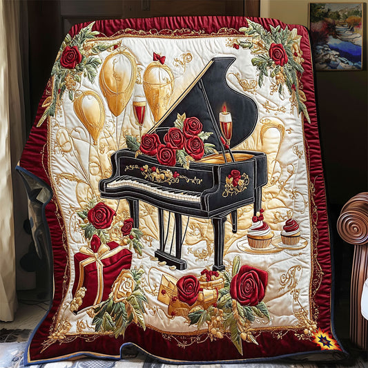 Rose And Piano WY2312056CL Quilt