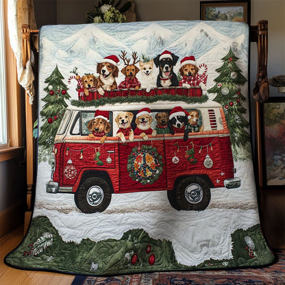 Dog Christmas Joyride WN2510046CL Quilt