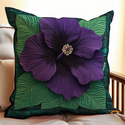 Purple Hibicus Flower Bloom WY0911049CL Quilt Pillow Case