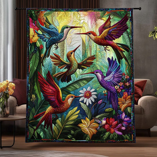 Hummingbird Tropical Forest  WU0411024CL Quilt