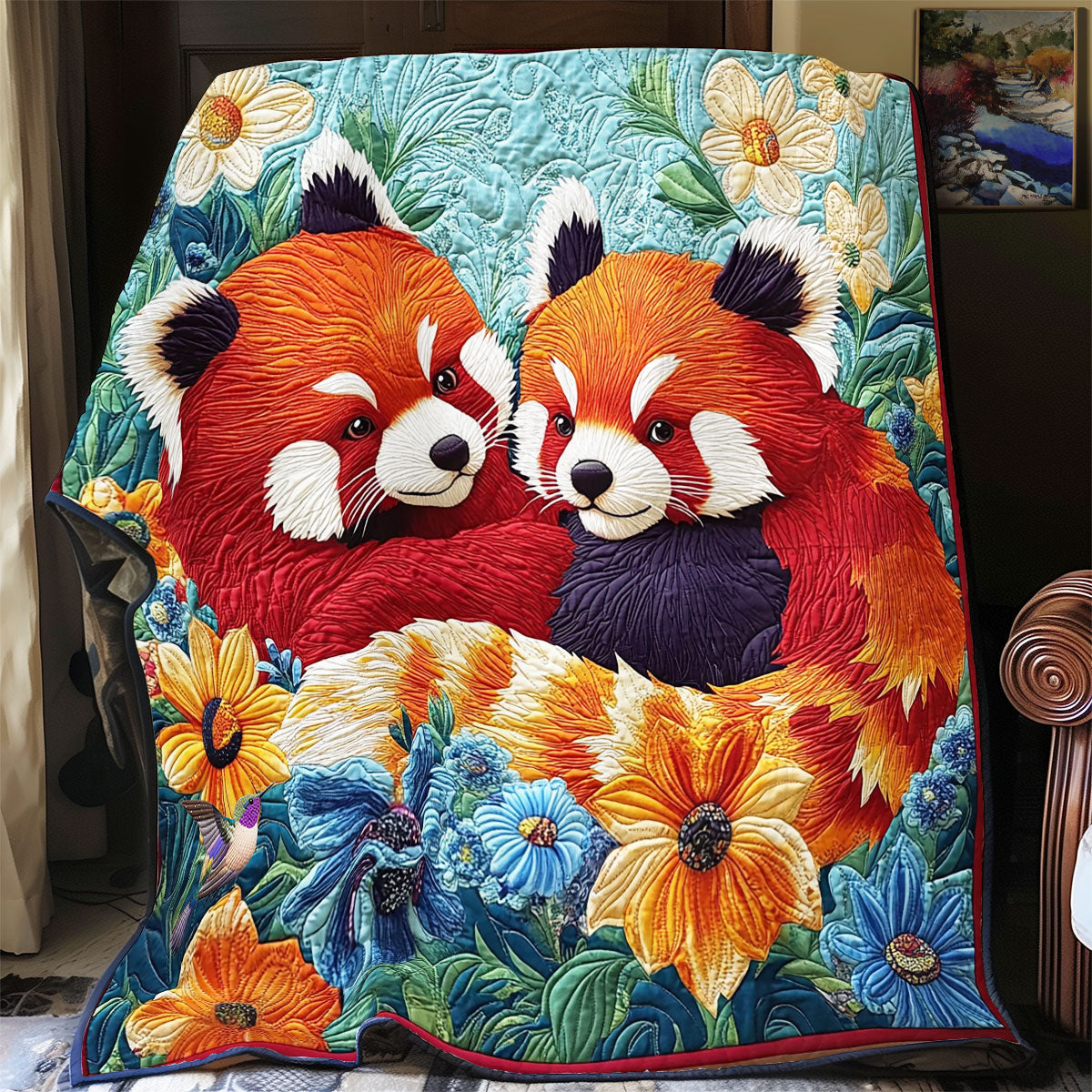 Couple Red Panda WY0212049CL Quilt