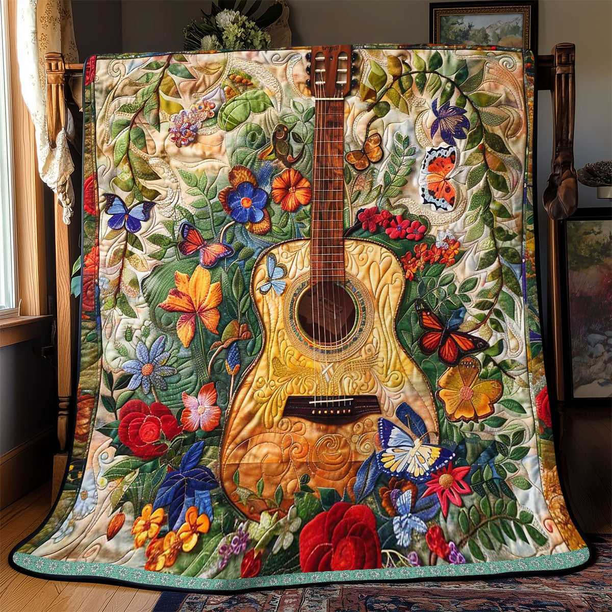Flower Guitar WJ1309008CL Quilt
