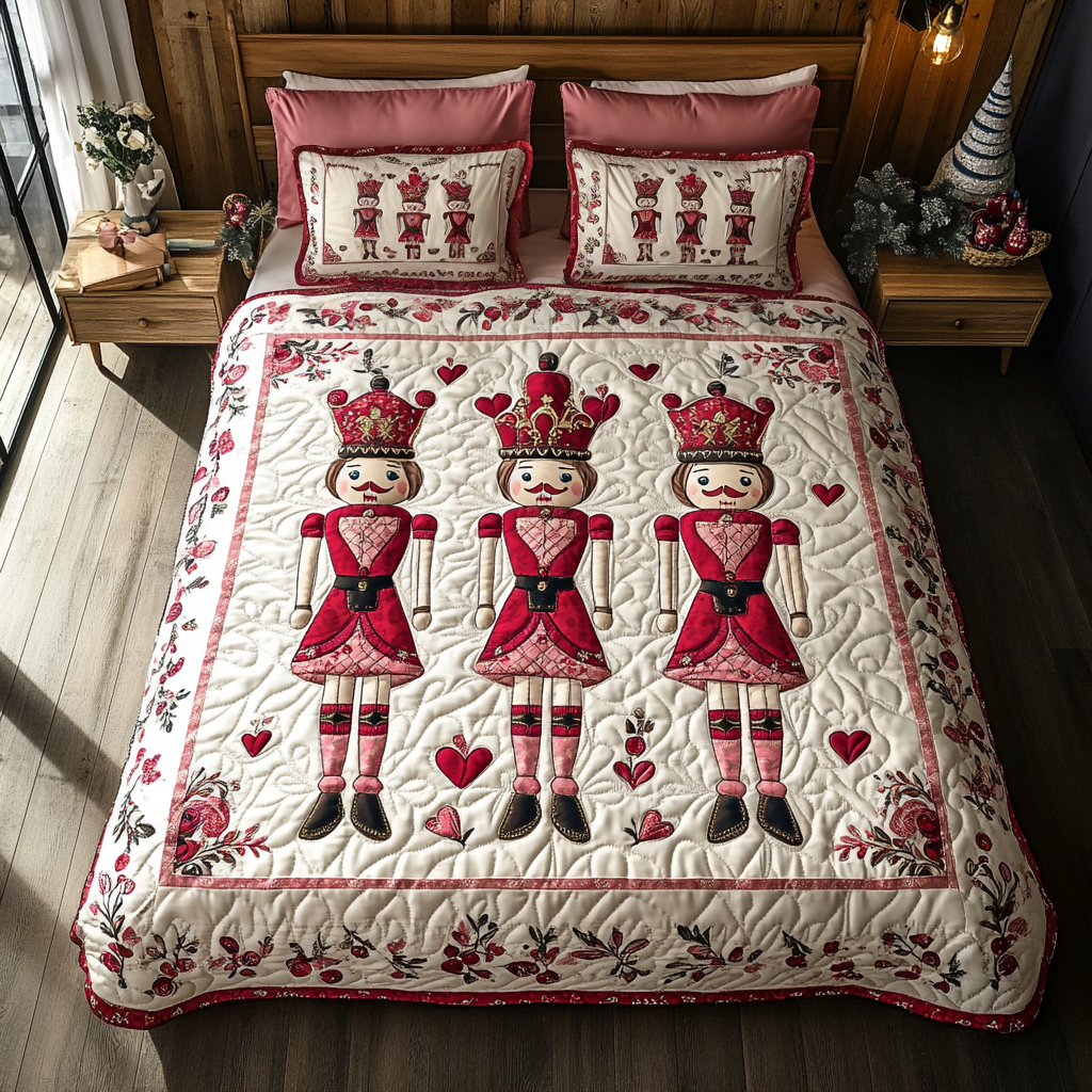 Three Nutcracker Valentine WY0201021CL Duvet Cover Set