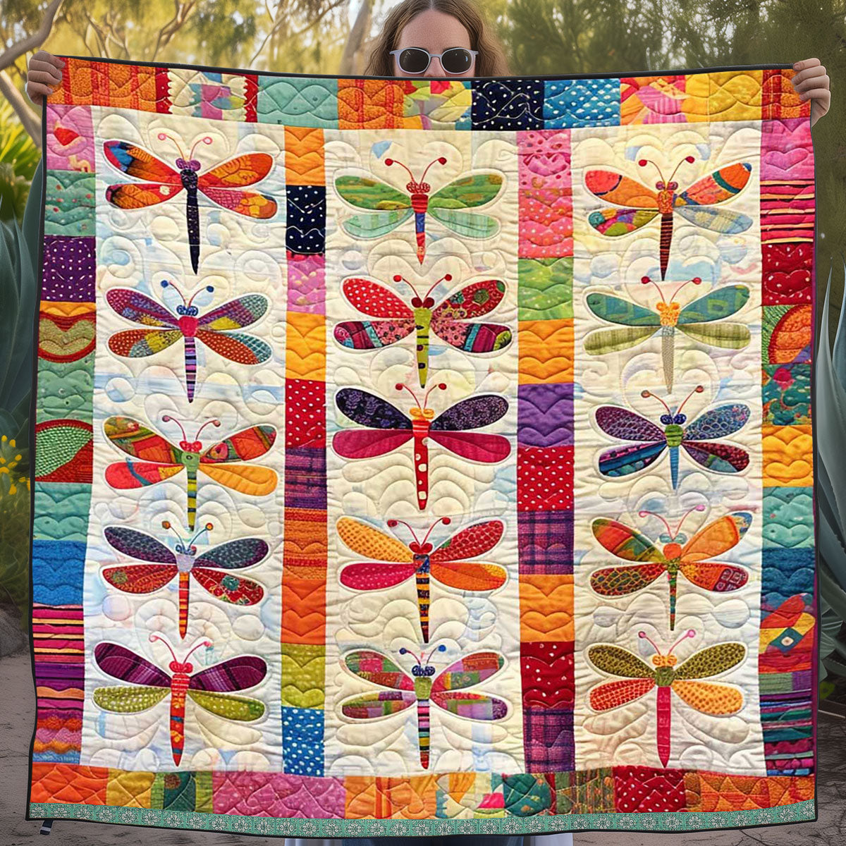 Patchwork Dragonflies WJ1209021CL Quilt