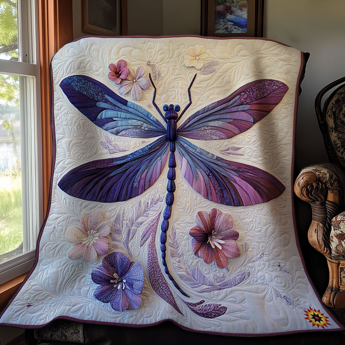 Purple Dragonfly WY2511033CL Quilt
