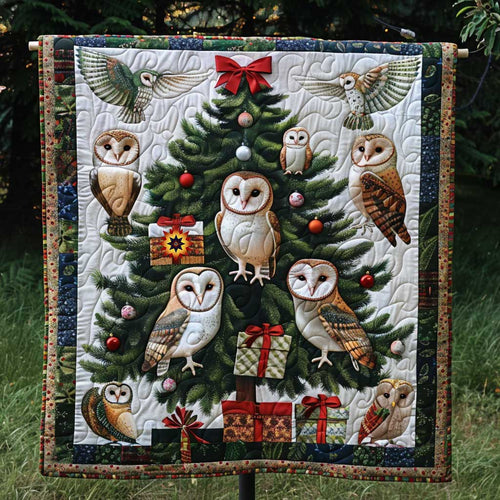 Decorating Owl Christmas Tree WP1210025CL Quilt