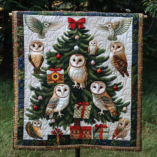 Decorating Owl Christmas Tree WP1210025CL Quilt