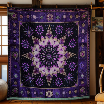 Native American Purple Star WJ2309016CL Quilt