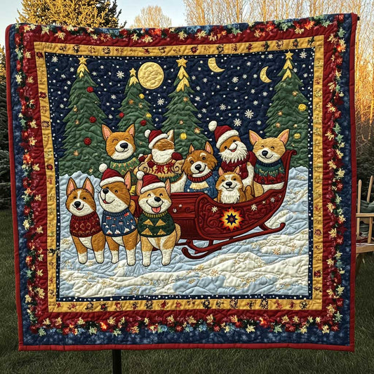 Corgi Santa’s Helpers WN1010060CL Quilt