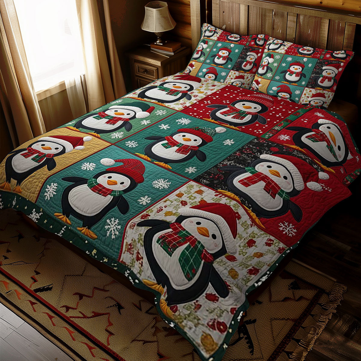 Christmas Penguin WJ3009026CL Duvet Cover Set