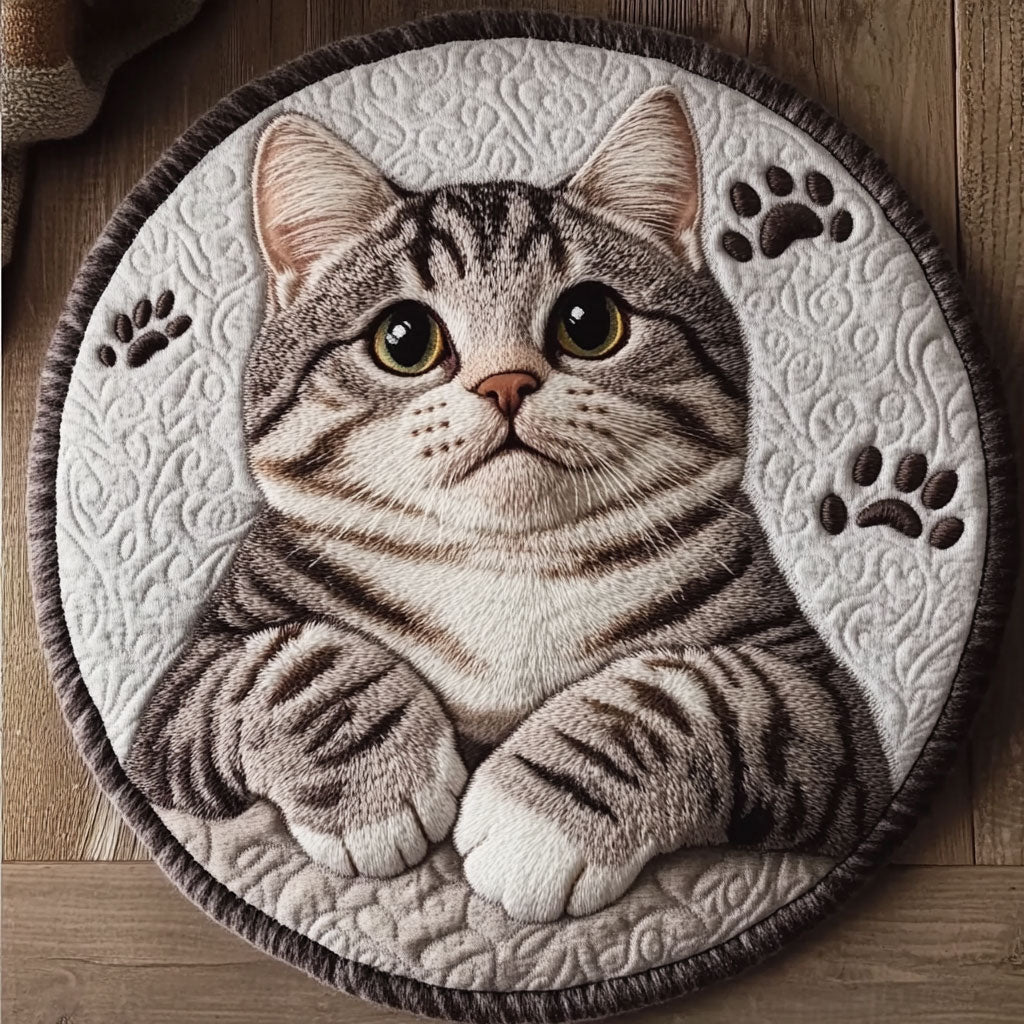 Kitty Eyes CP2304003CL Quilted Round Mat