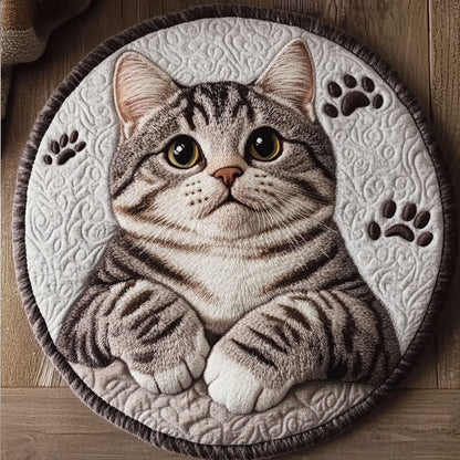 Kitty Eyes CP2304003CL Quilted Round Mat