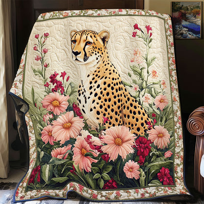 Cheetah In Flower WY0202010CL Quilt