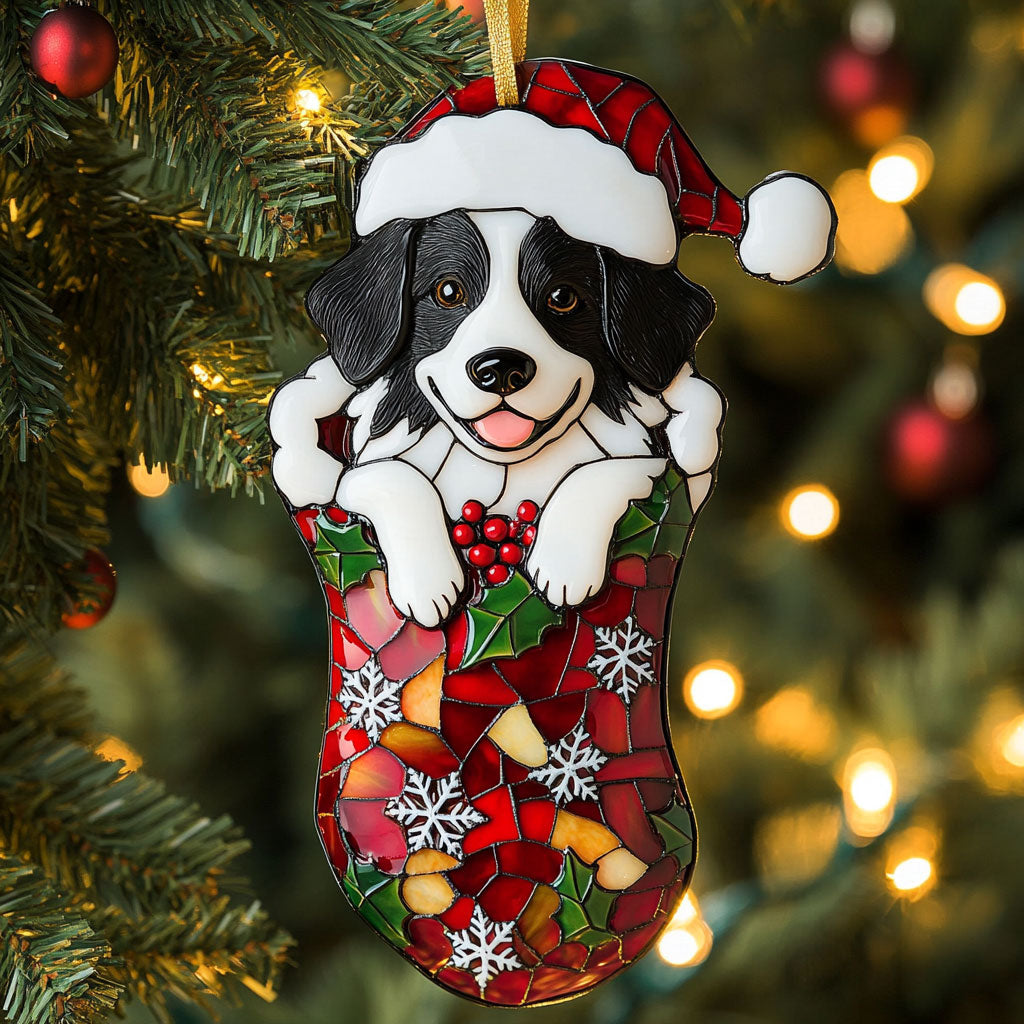 Border Collie Holiday Light WN1510008CL Christmas Ornament