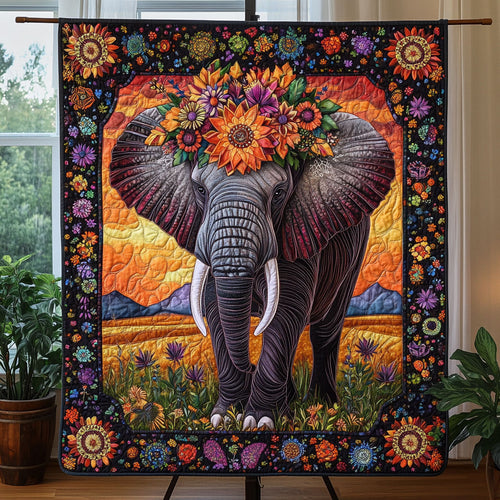 Elephant Flower WT0210014CL Quilt