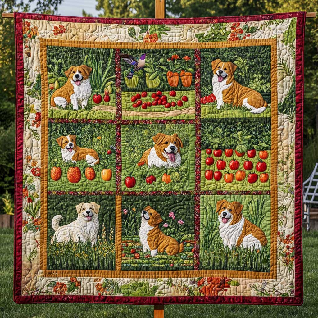 Corgi's Garden Pals WN0810073CL Quilt