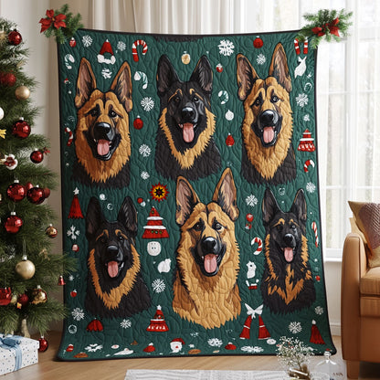 German Shepherd Christmas WT1010049CL Quilt