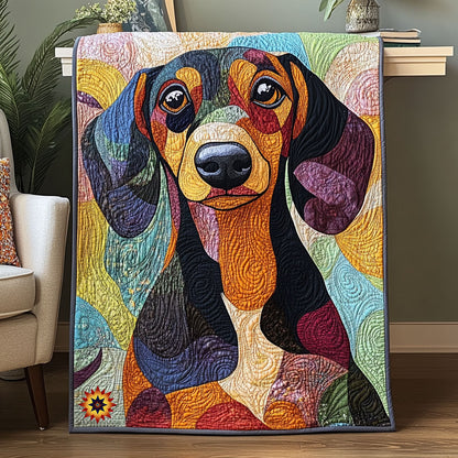 Dachshund Patchwork WX0911012CL Quilt