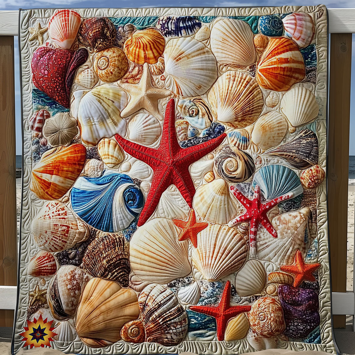 Starfish And Sea Shell WY0312047CL Quilt