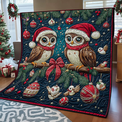 Christmas Night Couple Owl WY1311027CL Quilt