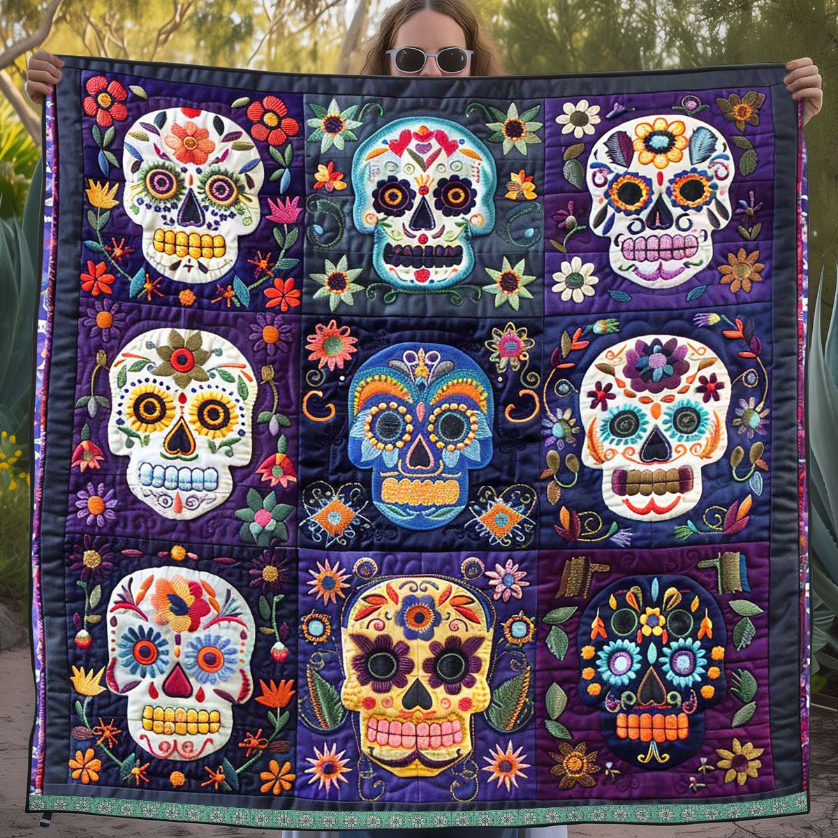 Calavera Sugar Skulls WJ2009004CL Quilt