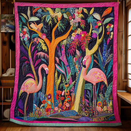 Colorful Flamingo WX1112018CL Quilt