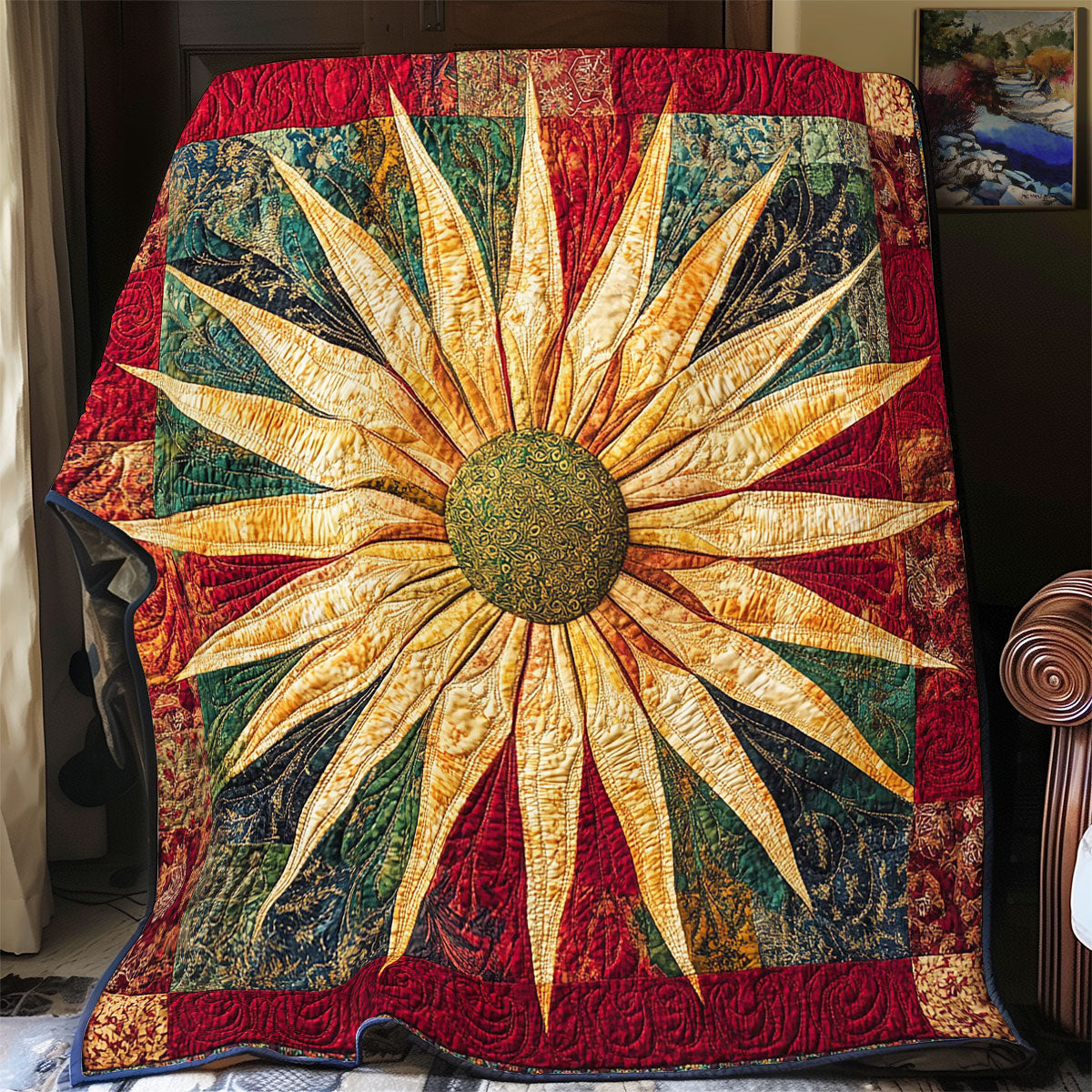 Mystic Trigger Flower WY1502069CL Quilt
