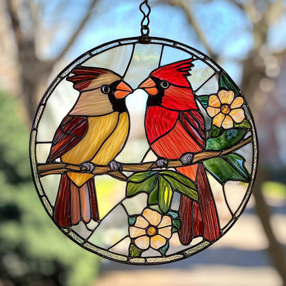 Cardinal Bird WJ0411038CL Suncatcher