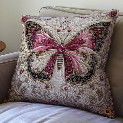 Pink Butterfly WY0912071CL Quilt Pillow Case