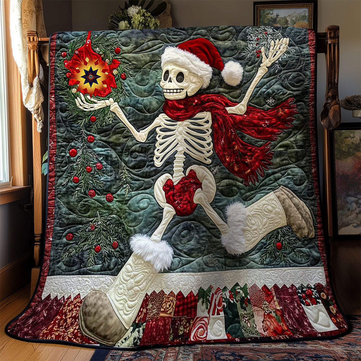 Festive Skeleton Groove WN1112005CL Quilt