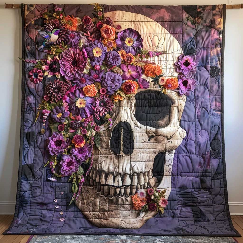 Skull And Violets WN2110078CL Quilt