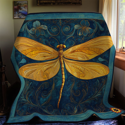 Yellow Dragonfly WY0312004CL Quilt