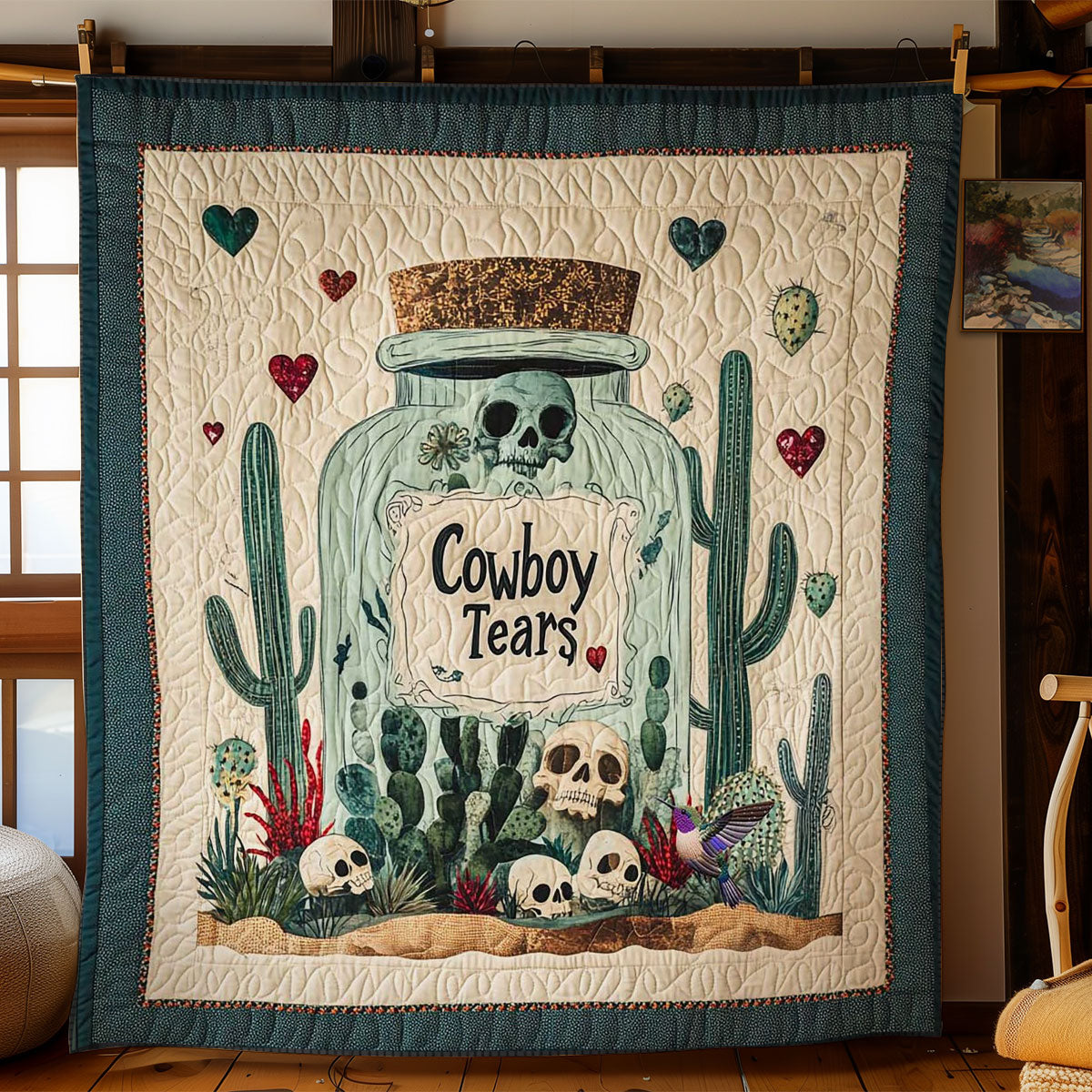 Cactus Guardian Skull WN2711036CL Quilt