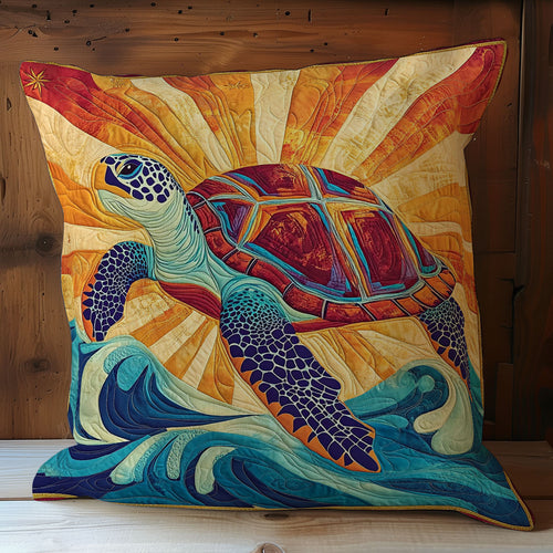 Turtle In Sunset WY0201050CL Quilt Pillow Case