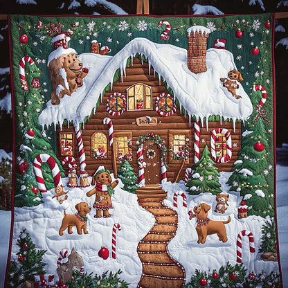 Dog Gingerbread Joy WN0710037CL Quilt